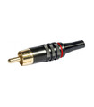 Conector RCA Macho Rojo/Blanco/Amarillo, Muelle de 4.5mm