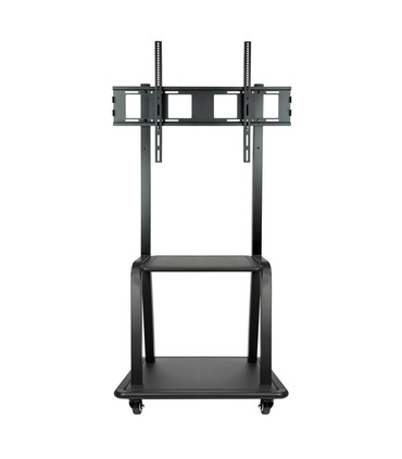 Soporte de Suelo para Pantallas de 37" a 100", Ruedas con Bloqueo, Regulable Alto/Ancho, 2 Bandejas, soporta hasta 150kg, VESA
