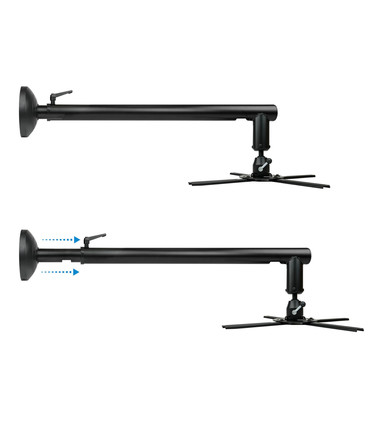 Soporte de Pared para Proyectores, Extensible, Rotatorio, Inclinable, soporta hasta 26kg