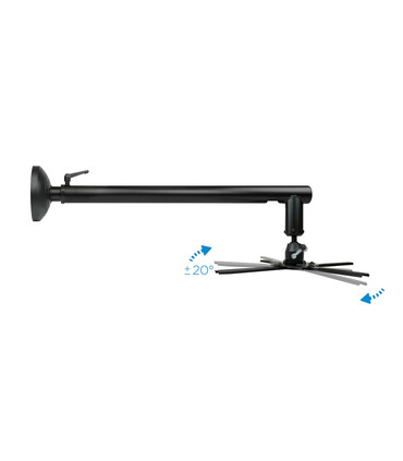 Soporte de Pared para Proyectores, Extensible, Rotatorio, Inclinable, soporta hasta 26kg