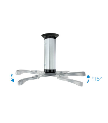 Soporte de Techo para Proyectores, Extensible, Rotatorio, Inclinable, soporta hasta 10kg, Altura de 130-200mm