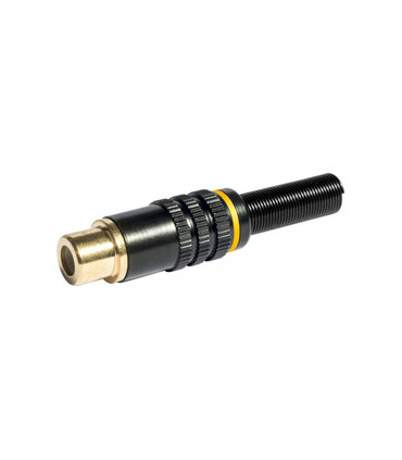 Conector RCA Hembra Rojo/Blanco/Amarillo, Muelle de 6mm