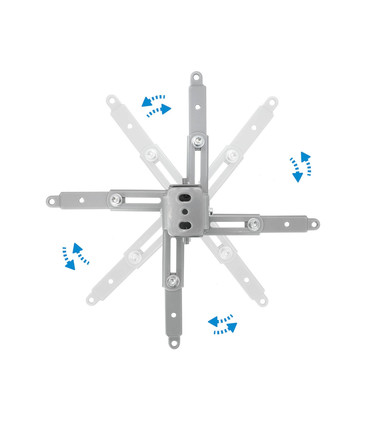 Soporte de Techo para Proyectores, Extensible, Rotatorio, Inclinable, soporta hasta 20kg, Altura de 130-430-650mm