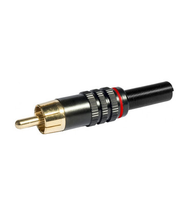 Conector RCA Macho Rojo/Blanco/Amarillo, Muelle de 6mm