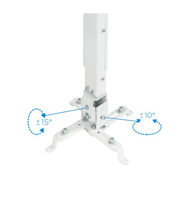 Soporte de Techo para Proyectores, Extensible, Rotatorio, Inclinable, soporta hasta 20kg, Altura de 130-430-650mm