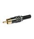 Conector RCA Macho Rojo/Blanco/Amarillo, Muelle de 6mm