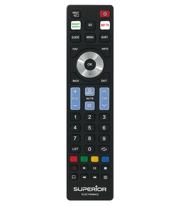 Mando Universal 5en1 para Televisores SmartTV de LG, Philips, Samsung, Sony y Panasonic, Equivalente a los Mandos Originales