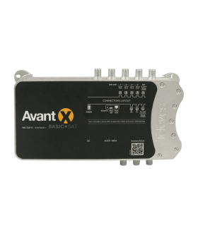 Central Programable de 6 entradas y 2 salidas (4xUHF/VHF-FI-FMI), 71dB - 41dB, Filtro Auto 4G/5G, Asuite, Televés Avant X Basic