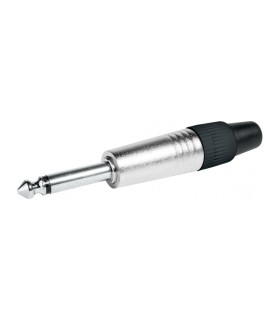 Conector Jack 6.3mm Macho Mono, Admite Cables de 6.3mm
