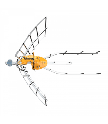 Antena TDT Inteligente de 38dBi, 21-48 canales, Filtro SAW 5G, Ganancia Automática, Bajo Consumo, Televés Ellipse