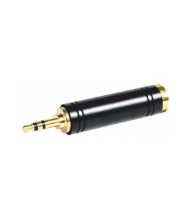 Adaptador Jack de 3.5 Macho Estéreo a Jack de 6.3 Hembra Estéreo