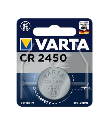 CR-2450 Pila de Botón de Litio 3V, Varta