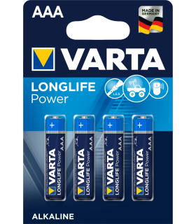 LR03 Pila Alcalina AAA 1.5V, Varta Longlife Power