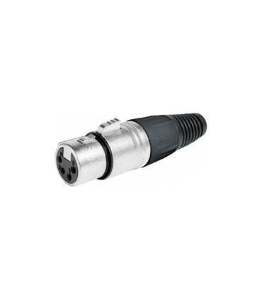 Conector XLR Hembra de 4 Pines, Admite cables de 6.30mm