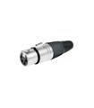 Conector XLR Hembra de 4 Pines, Admite cables de 6.30mm