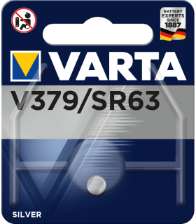 SR63 Pila de Botón de Óxido de Plata 1.55V, Varta