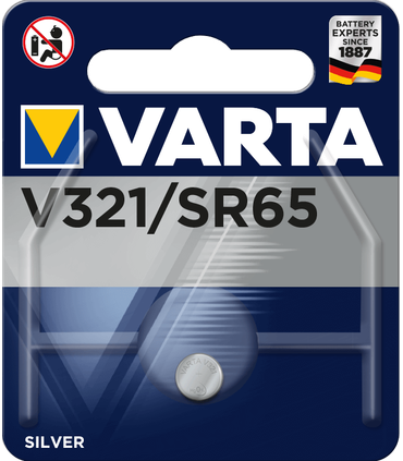 SR65 Pila de Botón de Óxido de Plata 1.55V, Varta