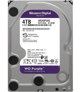 Disco Duro 3.5" de 4TB Especial para CCTV, Conexión SATA 6Gb/s, 5400 rpm, Soporta hasta 64 Cámaras, WD Purple Surveillance