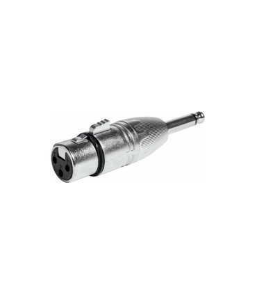 Adaptador de XLR Hembra de 3 Pines a Jack 6.3 Macho Mono