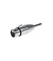 Adaptador de XLR Hembra de 3 Pines a Jack 6.3 Macho Mono