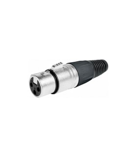 Conector XLR Hembra 3 Pines, Admite cables de 6.30mm