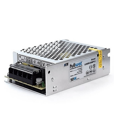 Fuente de Alimentación Conmutada de 12V, 50W, 4.2A, Dimensiones 111x78x36mm