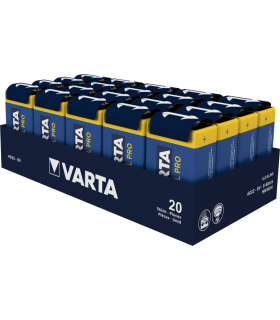 6LR61 Pila Alcalina de 9V Industrial Pro, Caja de 20 uds., Varta