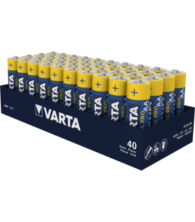 LR6 Pila Alcalina tipo AA 1.5V Industrial Pro, Caja de 40 uds., Varta