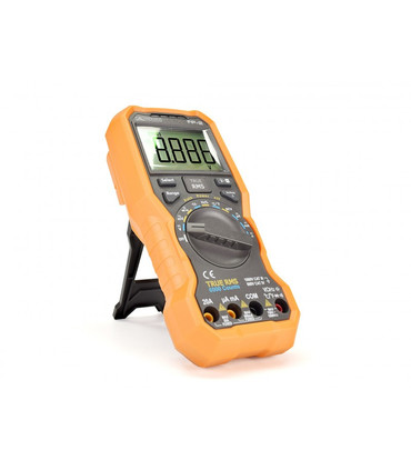 Multímetro Digital True RMS, Pantalla Retroiluminada Extra Grande, Linterna Led, Soporte Abatible, Protector Antichoque, Promax