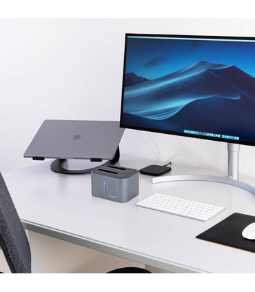 Docking Station para Discos HDD y SSD de 2.5" y 3.5" Botón de Clonación, USB 3.0/3.1, Indicador Led, Protocolo UASP, Plug & Play