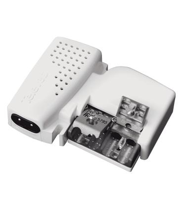 Fuente de Alimentación para Amplificadores, 2 Salidas, 24V 130mA, Conexión EasyF, Atornillable en Pared, Televés Picokom