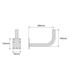 Soporte de Antena tipo L de 35mm, Válido para Parabólicas de 60cm, Resistente a la Corrosión, Dimensiones 284x194mm, Televés