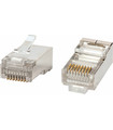 Conector RJ45 Blindado de 8 Pines para Cables FTP de Cat.5e