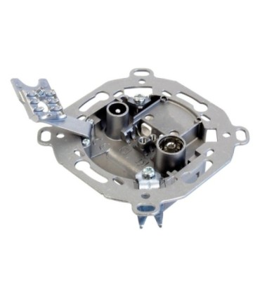 Toma Intermedia Separadora para TV/FM y SAT, Atenuación 8.5/10dB, Paso 3.5/5dB, Garras de Sujeción, Paso DC, Televés