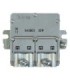 Mini Repartidor de 3 salidas para TDT/SAT, Pérdida 4/8.5dB, Conexión EasyF, Paso DC, Tornillo a Tierra, Televés
