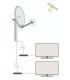 LNB Twin, 4Polaridad/Banda por Salida, Ganancia 60dB, Ruido 0.3dB, 12-20VDC, Soportes de 40mm, IP66, Televés