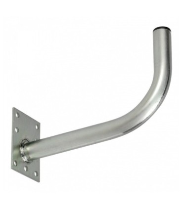 Soporte de Pared/Mástil tipo “L” para Antenas, Ø35mm, 284x194mm, Parabólicas de 60cm, Zinc+RPR, Televés