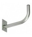 Soporte de Pared/Mástil tipo “L” para Antenas, Ø35mm, 284x194mm, Parabólicas de 60cm, Zinc+RPR, Televés