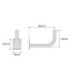 Soporte de Pared/Mástil tipo “L” para Antenas, Ø35mm, 284x194mm, Parabólicas de 60cm, Zinc+RPR, Televés