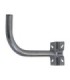 Soporte de Pared/Mástil tipo “L” para Antenas, Ø32mm, 320x165mm, Parabólicas de 60cm, Galvanizado en Caliente, FTE