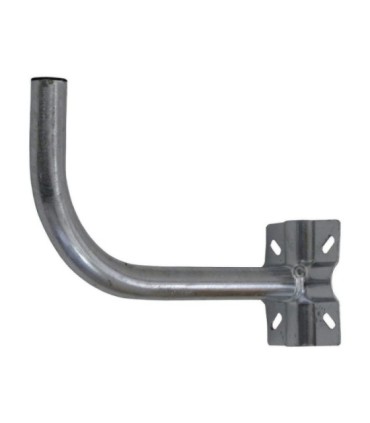 Soporte de Pared/Mástil tipo “L” para Antenas, Ø32mm, 320x165mm, Parabólicas de 60cm, Galvanizado en Caliente, FTE