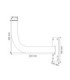 Soporte de Pared/Mástil tipo “L” para Antenas, Ø32mm, 320x165mm, Parabólicas de 60cm, Galvanizado en Caliente, FTE