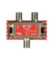 Derivador de 1e/1s/1d para TDT/SAT, 5-2400MHz, Derivación 10/11.5dB, Paso 1.5/2.5dB, Conectores F, Incluye Soporte, FTE AT110