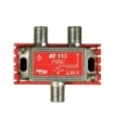 Derivador de 1e/1s/1d para TDT/SAT, 5-2400MHz, Derivación 12/13.5dB, Paso 1.2/1.9dB, Conectores F, Incluye Soporte, FTE AT112