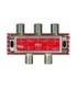 Repartidor de 4S para TDT/SAT 5-2400MHz, Atenuación 8.5/11dB, Conectores tipo F, Paso DC, FTE AS4