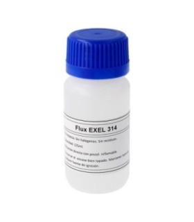Flux para Soldaduras, Bote de 125ml, Bajos Residuos, Sin Halógenos, Inflamable, Exel 314