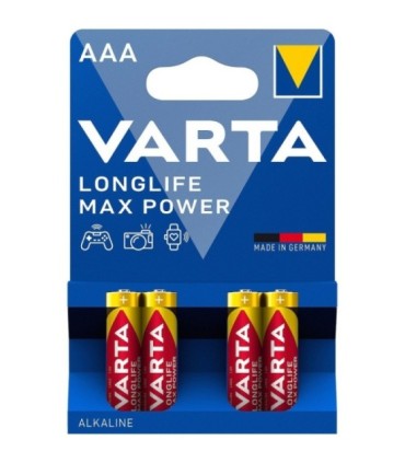 LR03 Pilas Alcalinas AAA de 1.5V, Varta Longlife Max Power