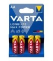 LR6 Pilas Alcalinas AA de 1.5V, Varta Longlife Max Power