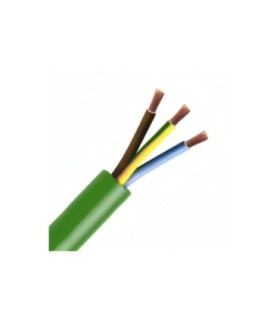 Cable Eléctrico, Manguera RZ1-K(AS), 3G1.5mm², 0.6/1kV 1000V, Libre de Halógenos, Flexible, Cubierta Verde