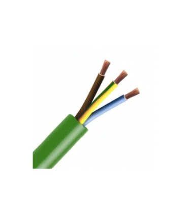 Cable Eléctrico, Manguera RZ1-K(AS), 3G1.5mm², 0.6/1kV 1000V, Libre de Halógenos, Flexible, Cubierta Verde